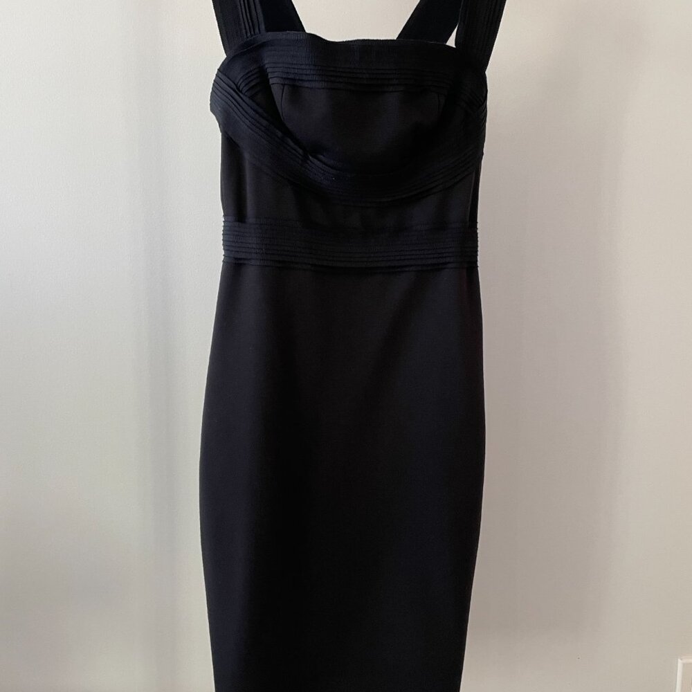 Robert Rodriguez Sculpted Ribbon Sheath Dress